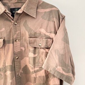 RedHead Camouflage Short Sleeve Button-Up Shirt